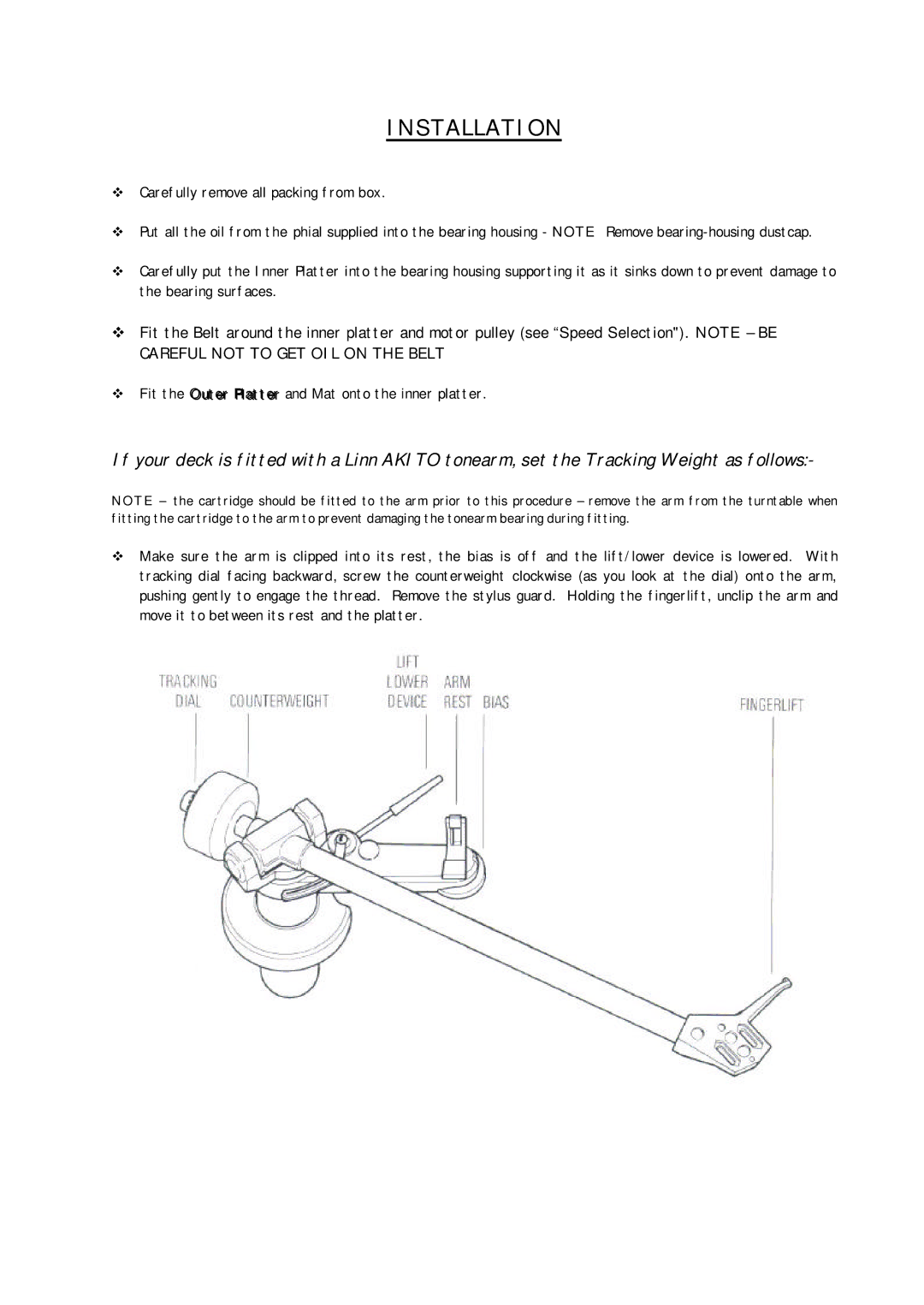 Linn BASIK manual Installation 