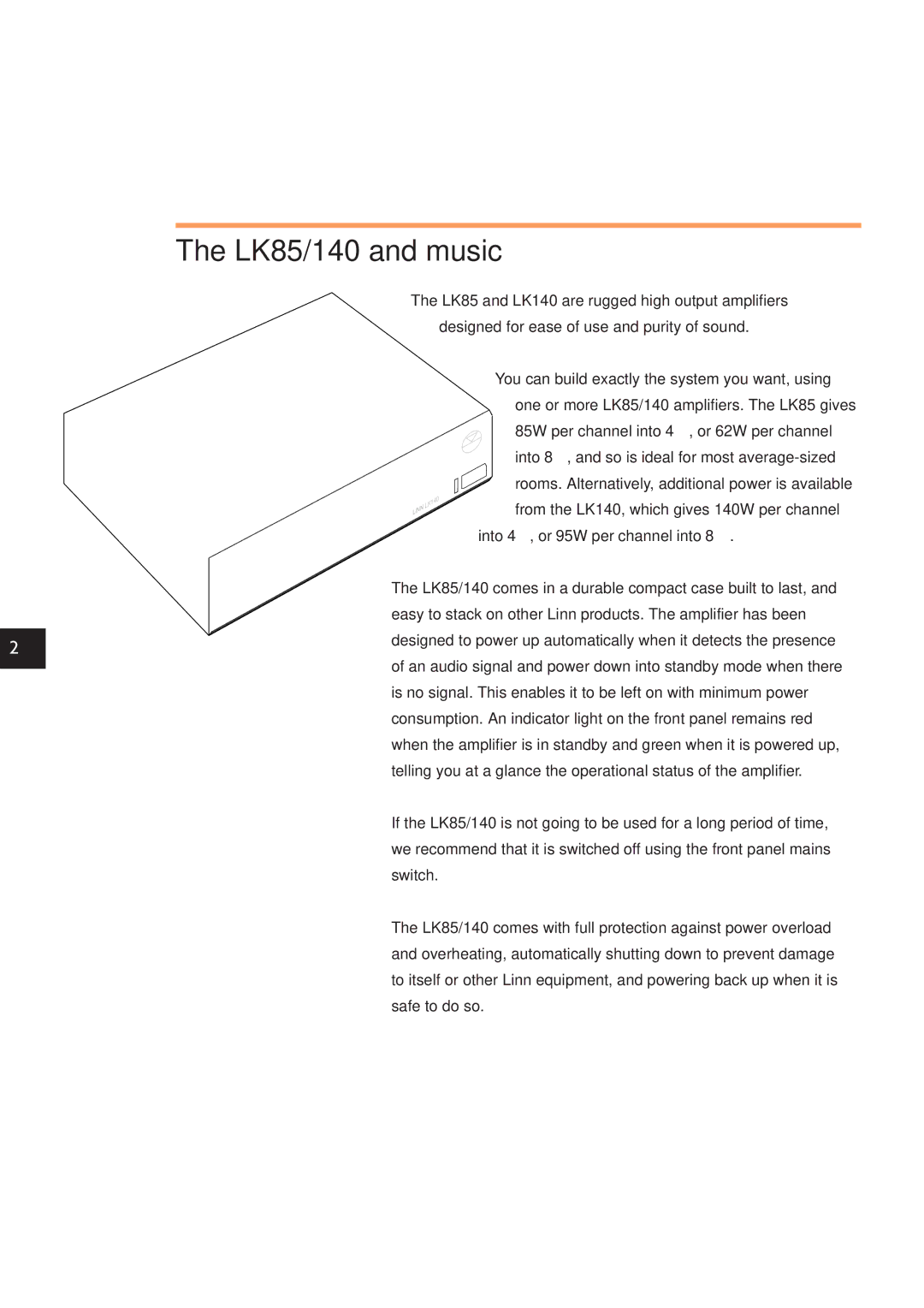 Linn LK140 owner manual LK85/140 and music 