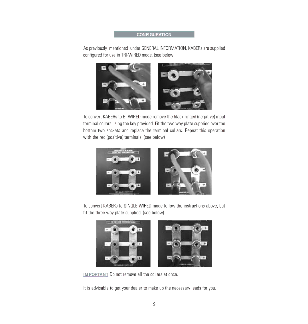 Linn LS500 owner manual Configuration 