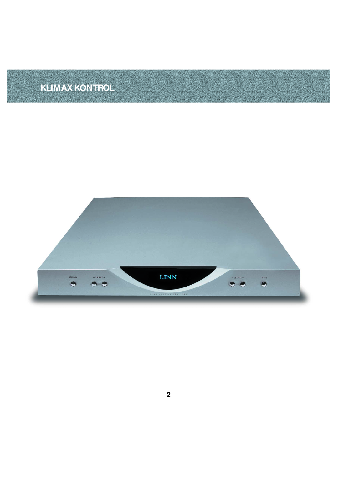 Linn Stereo Pre-Amplifier owner manual Klimax Kontrol 
