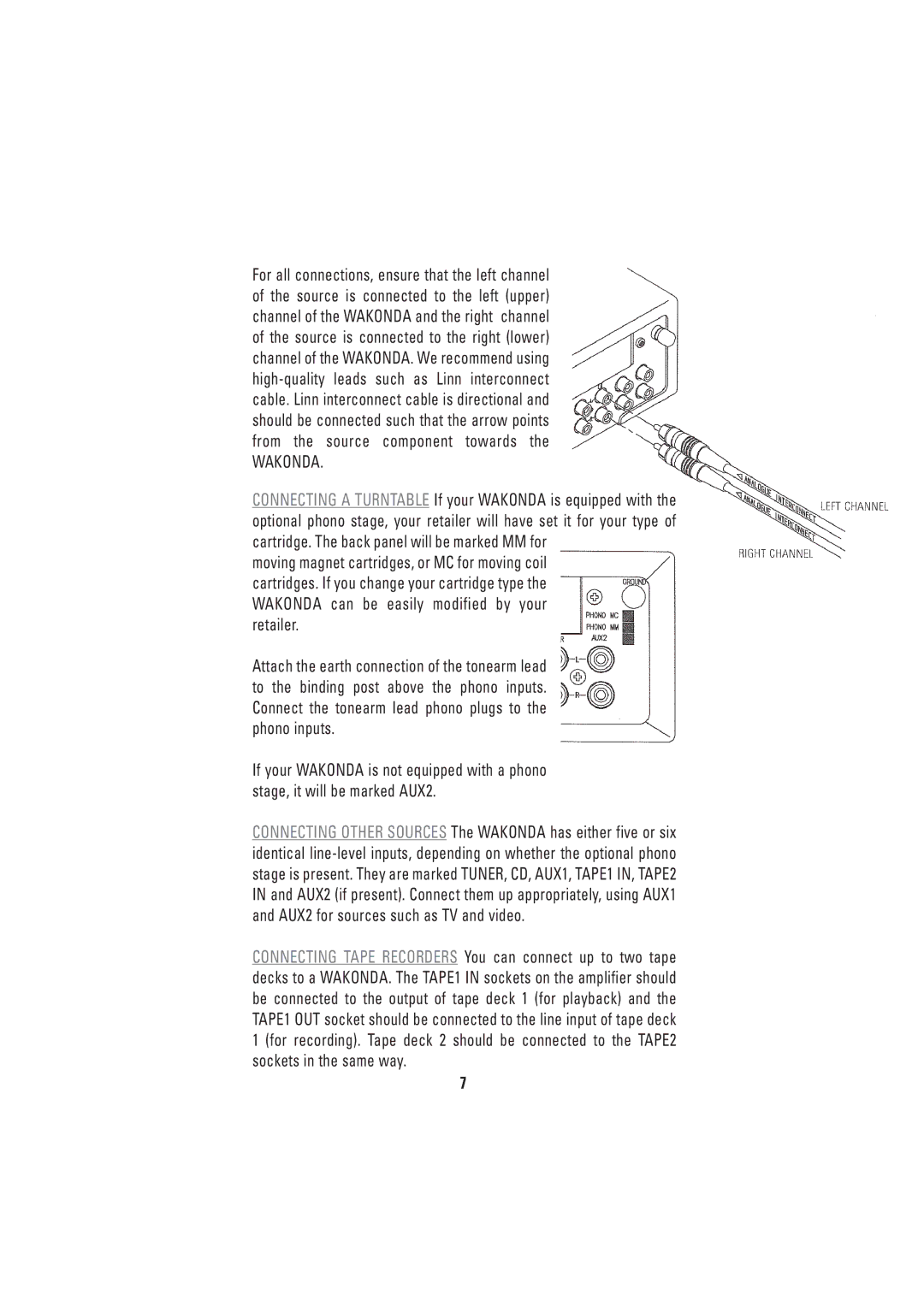 Linn WAKONDA owner manual Wakonda 