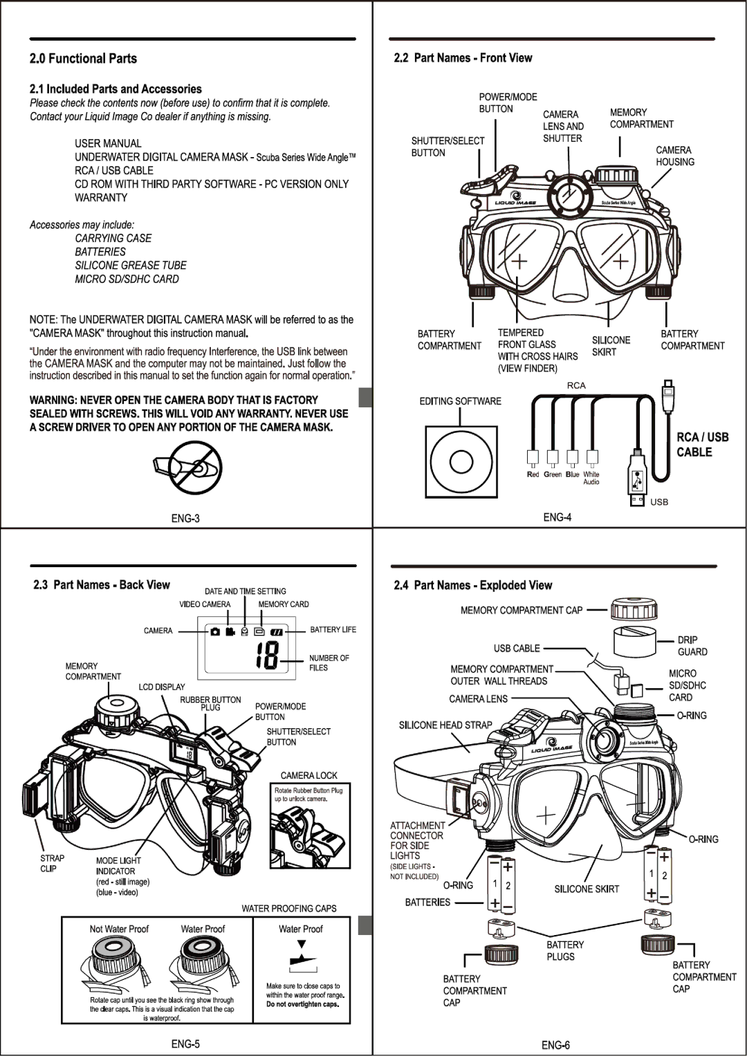 Liquid Image UDCM 323, UDCM 322 manual 