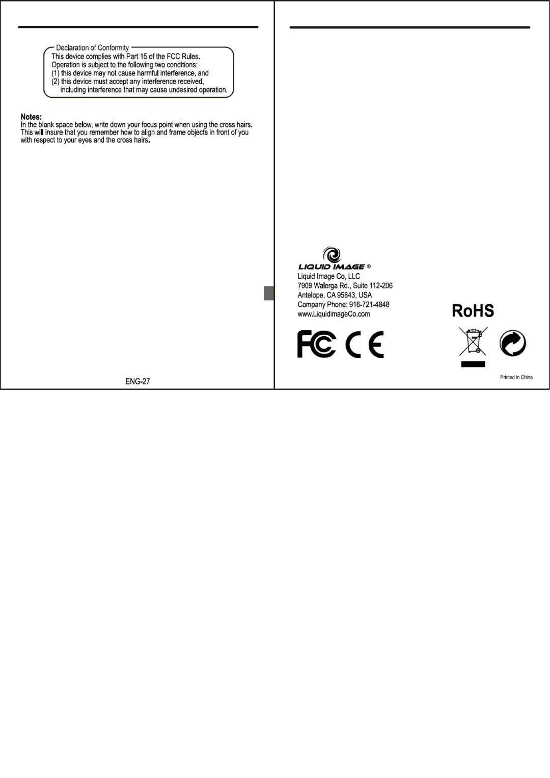 Liquid Image UDCM 323, UDCM 322 manual 