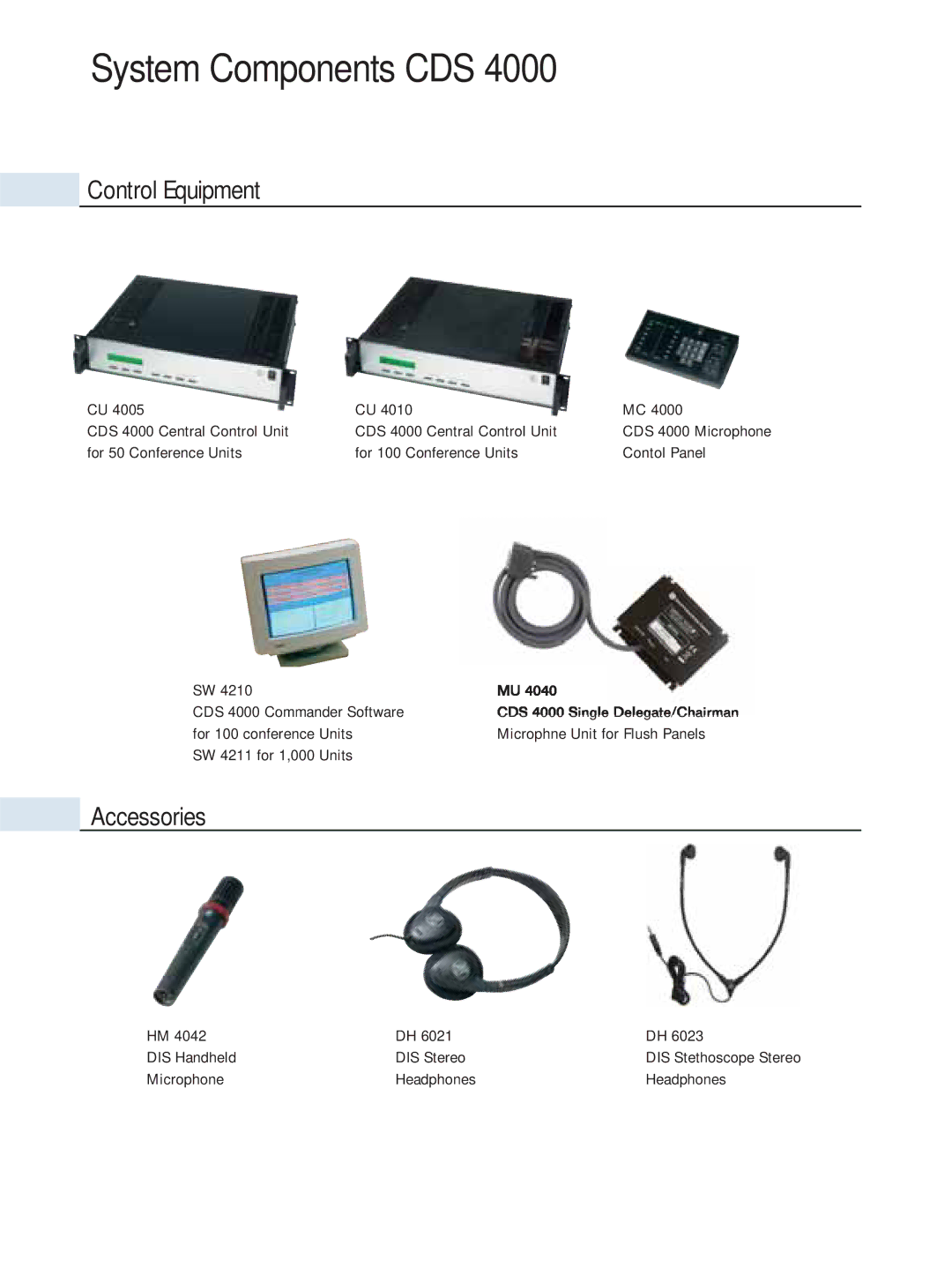 Listen Technologies CDS 4000 manual System Components CDS 