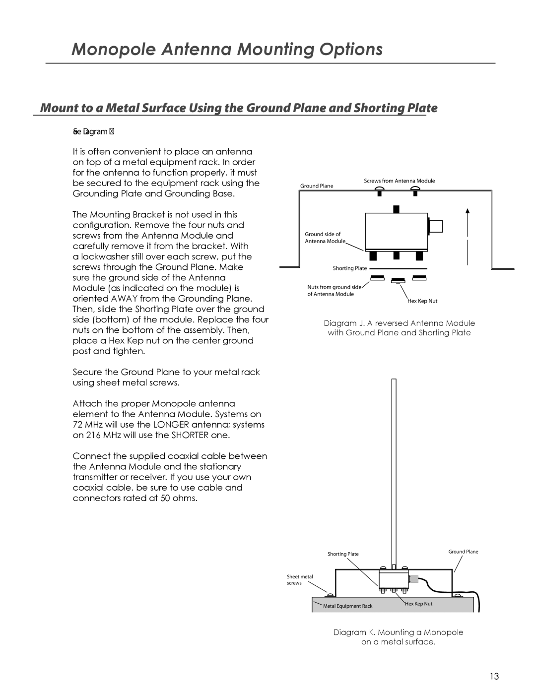 Listen Technologies LA-122 manual See Diagram J 