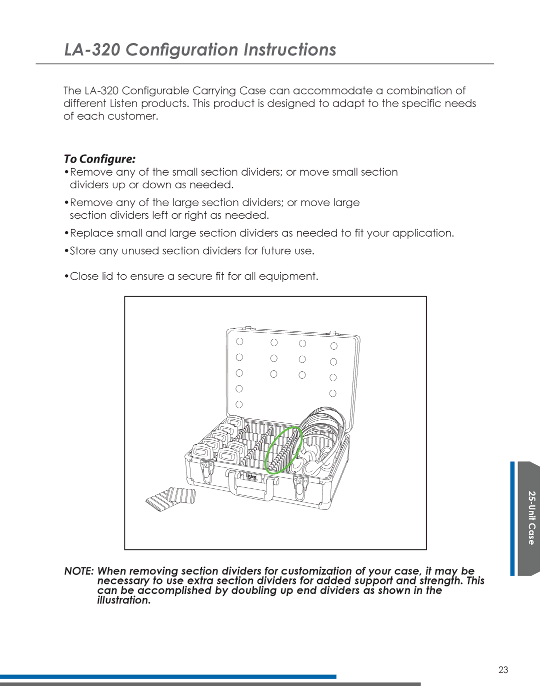 Listen Technologies LA-318 manual LA-320 Configuration Instructions, To Configure 