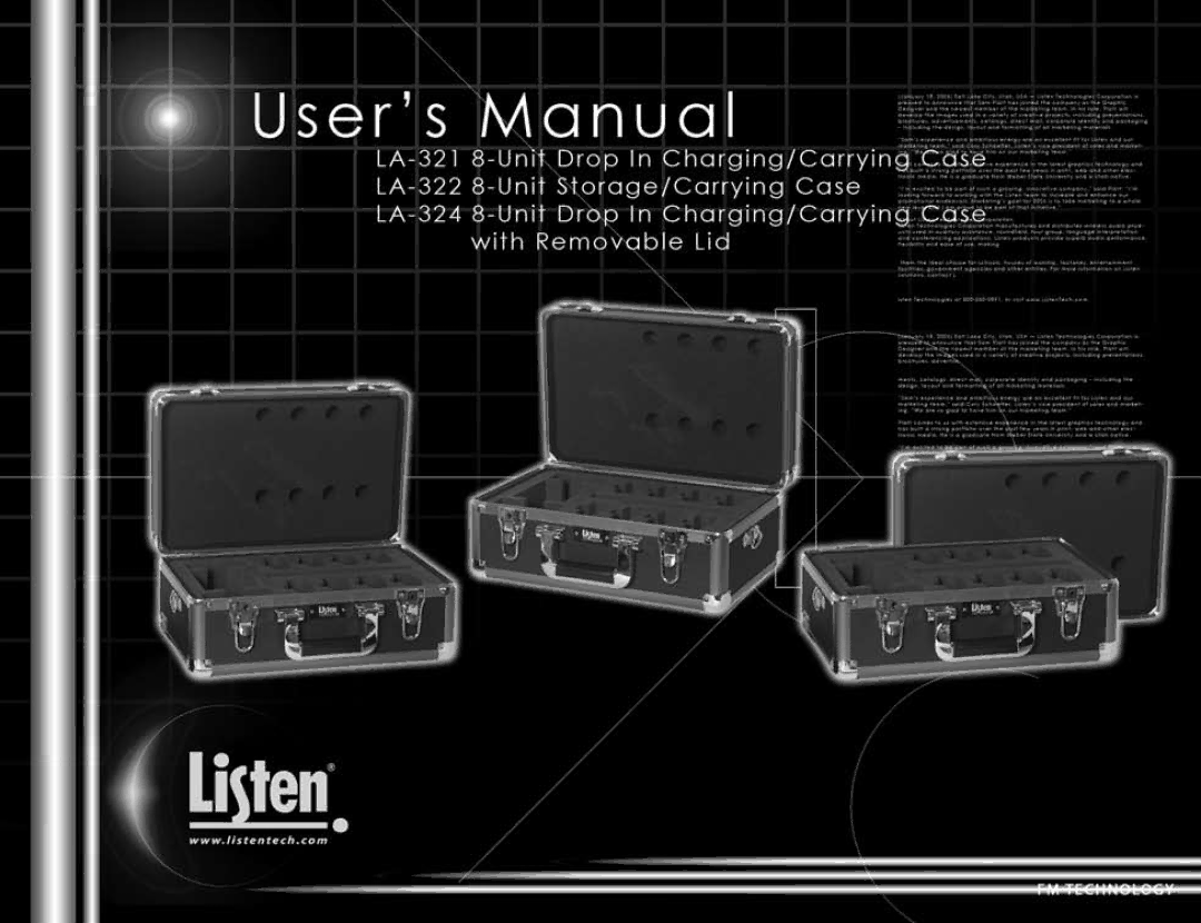 Listen Technologies LA-325, LA-324, LA-321, LA-323, LA-311 manual 