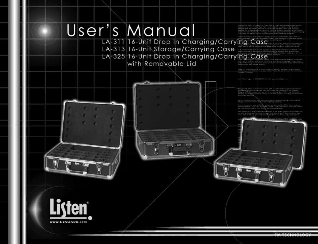 Listen Technologies LA-323, LA-325, LA-324, LA-321, LA-311 manual 