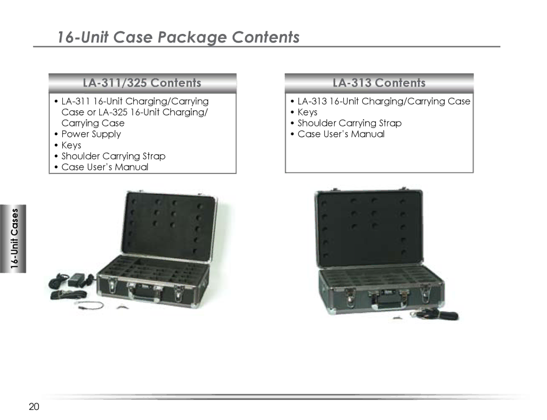 Listen Technologies LA-325, LA-324, LA-321, LA-323 manual LA-311/325 Contents, LA-313 Contents 