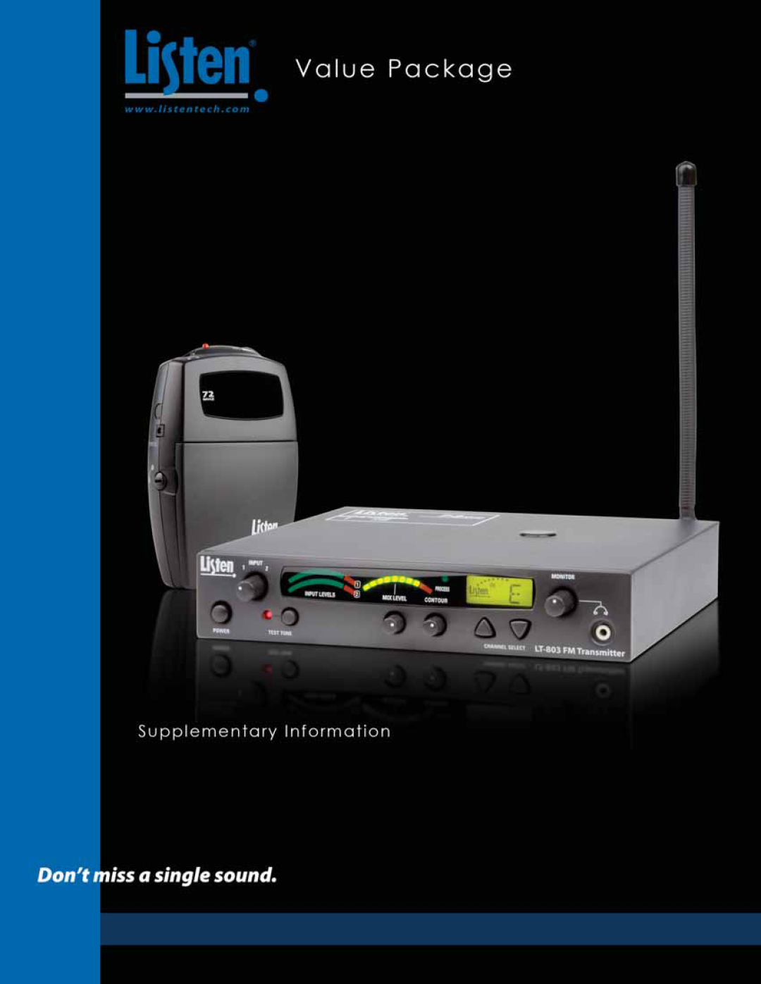 Listen Technologies LT-803-072, LP-3CV-072, LR-200-072, LA-161, LA-123 90 manual 