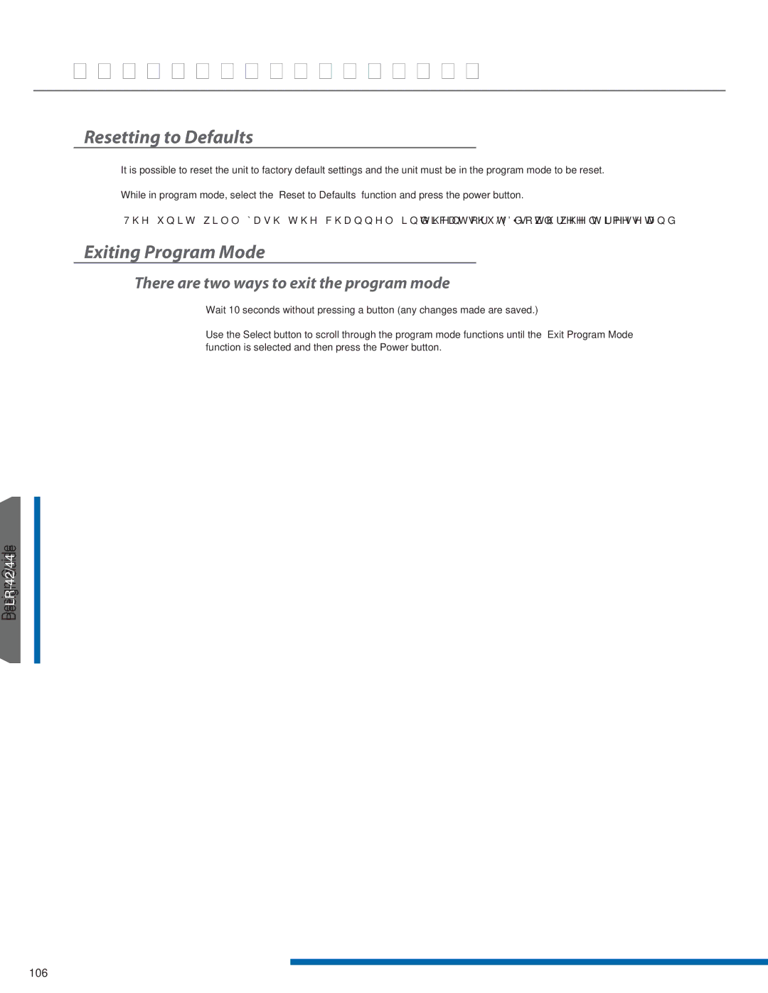 Listen Technologies LA-351, LR-42 Resetting to Defaults, Exiting Program Mode, There are two ways to exit the program mode 