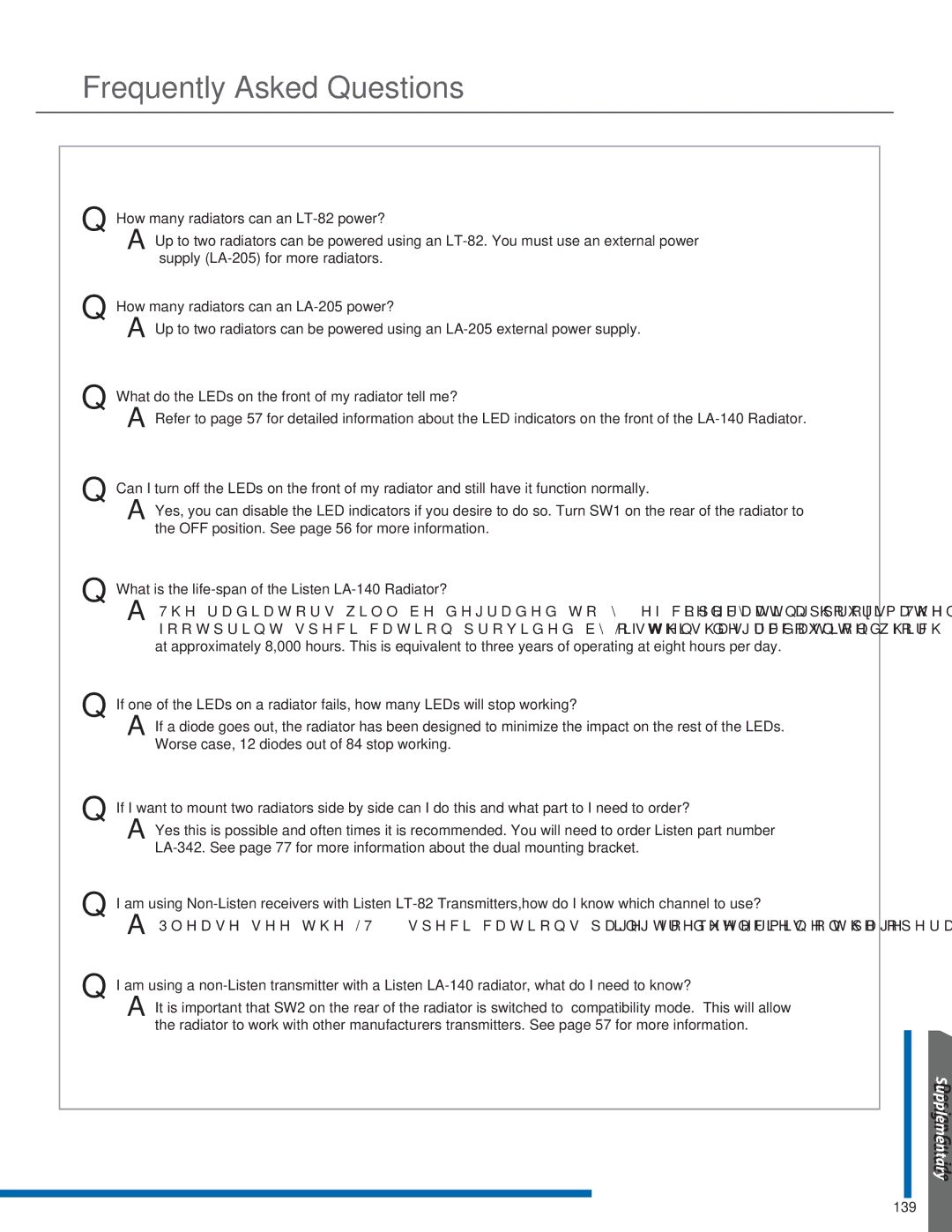 Listen Technologies LR-42, LR-44, LA-351, LA-350, LT-82LA manual Frequently Asked Questions, UHTXHQWO\$VNHG4XHVWLRQV 