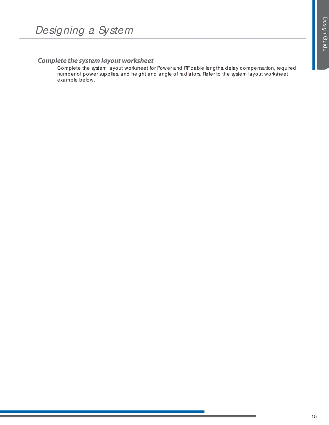 Listen Technologies LR-44, LR-42, LA-351, LA-350, LT-82LA manual Complete the system layout worksheet 