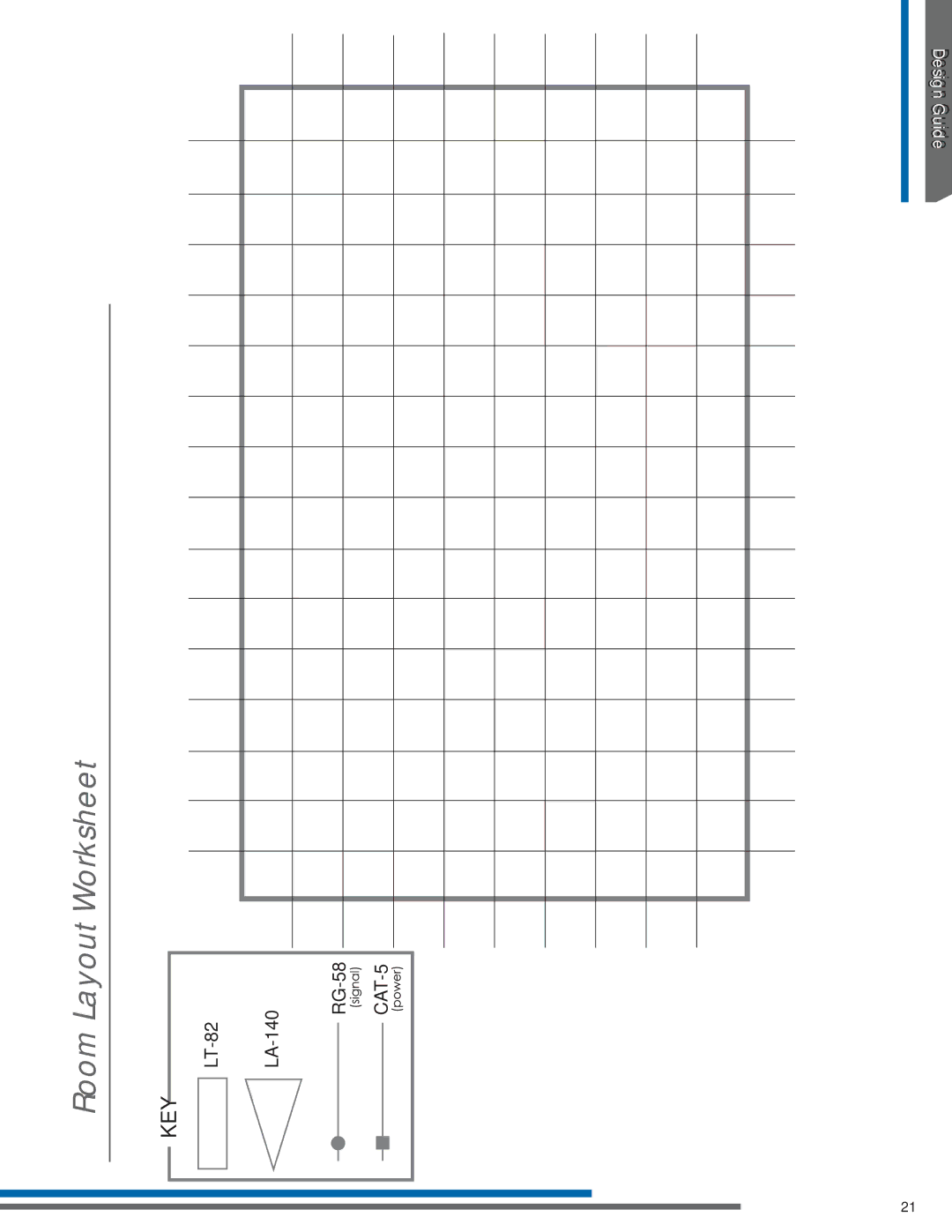 Listen Technologies LA-351, LR-42, LR-44, LA-350, LT-82LA manual Room Layout Worksheet 