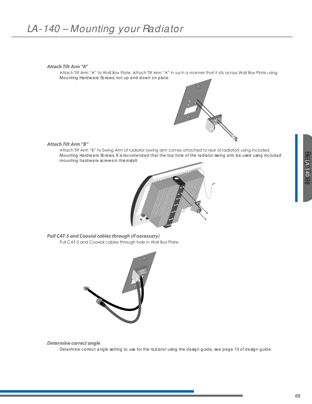 Listen Technologies LR-42, LR-44, LA-351, LA-350, LT-82LA manual Attach Tilt Arm a 