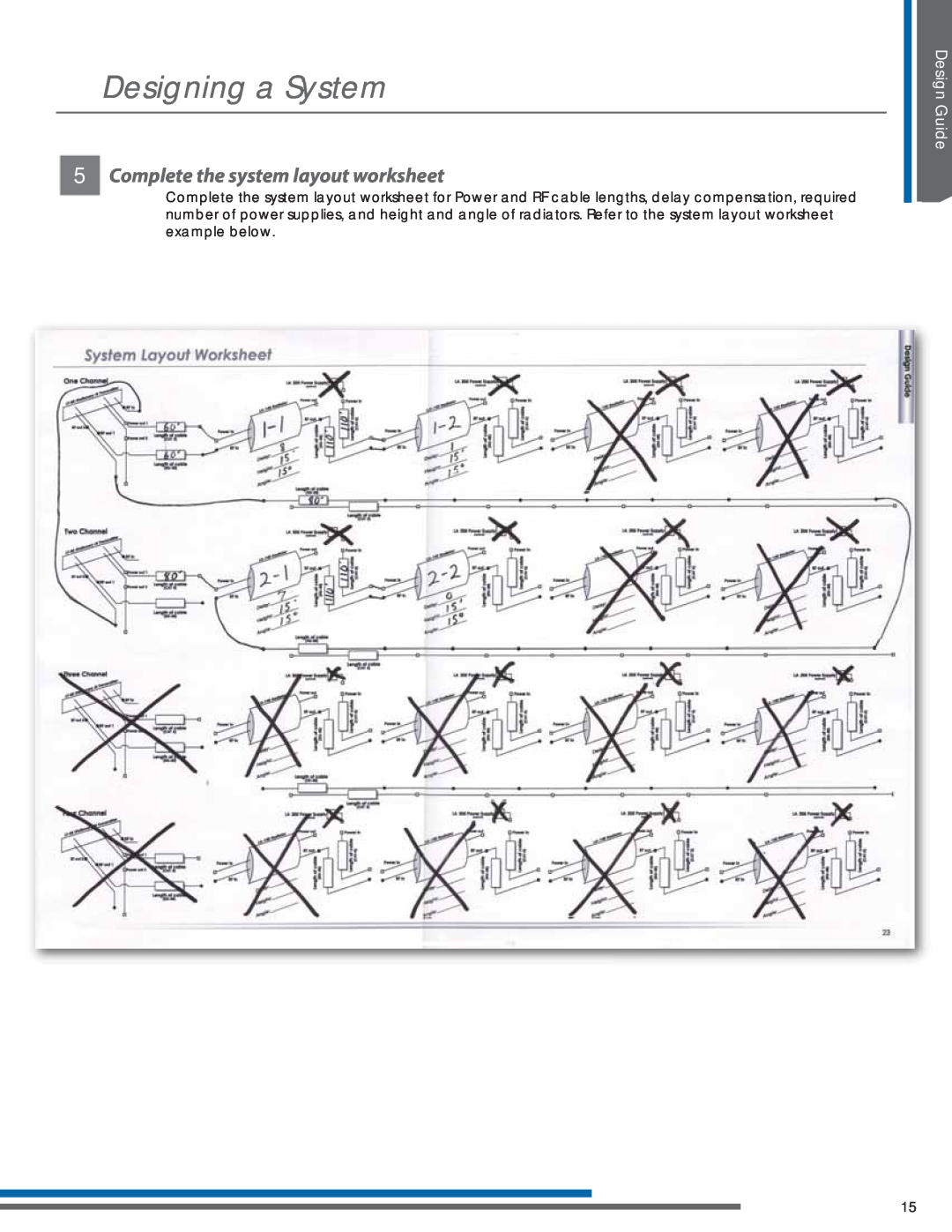 Listen Technologies LR-44, LR-42, LA-351 5Complete the system layout worksheet, Designing a System, DesignDesign GuideGuide 