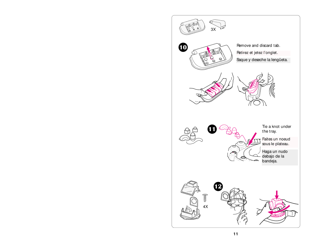 Little Tikes ISPE002AA manual Remove and discard tab 