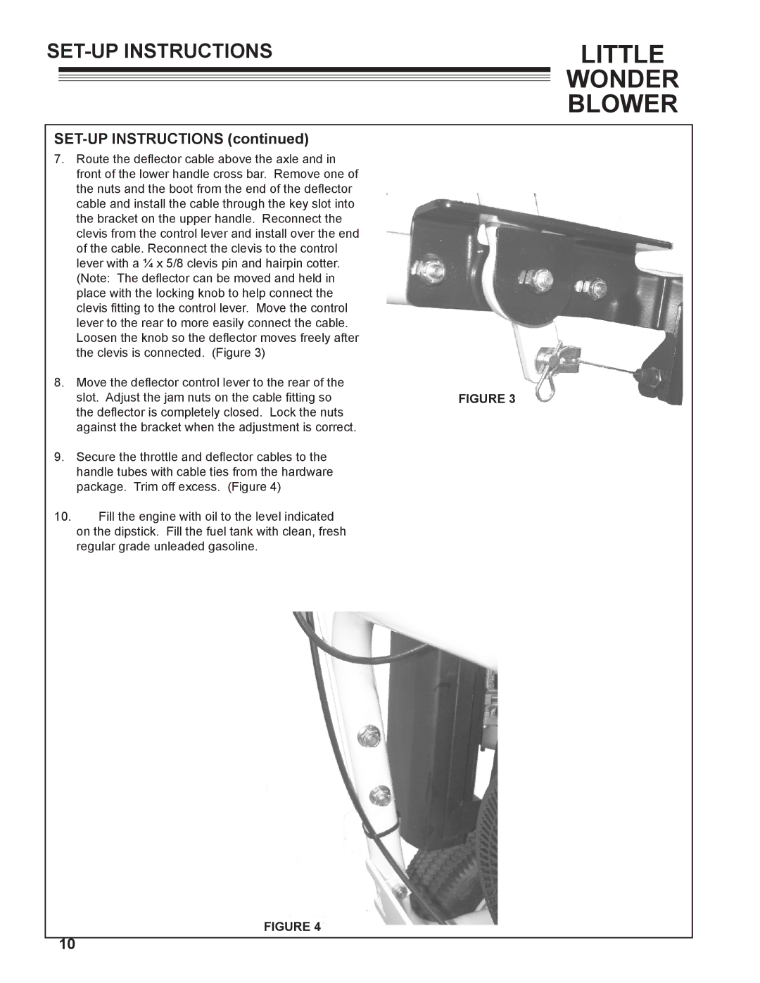 Little Wonder 4/1/1970, 3/1/1970, 3/1/2000, 2/1/1970, 2/1/1990 owner manual SET-UP Instructions 