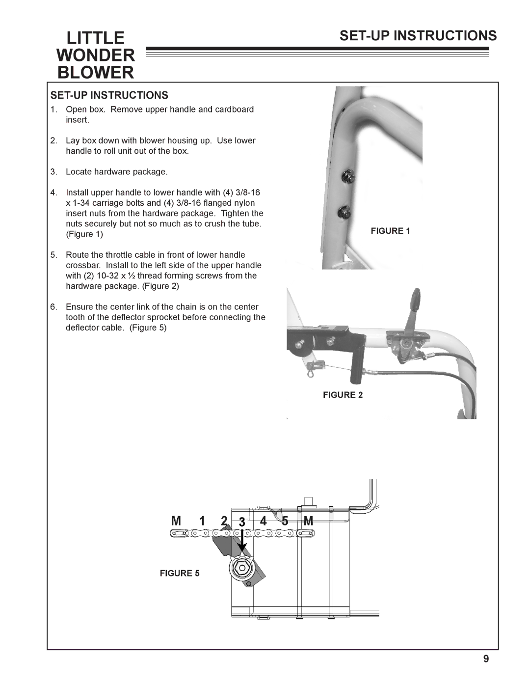 Little Wonder 2/1/1990, 4/1/1970, 3/1/1970, 3/1/2000, 2/1/1970 owner manual SET-UP Instructions 