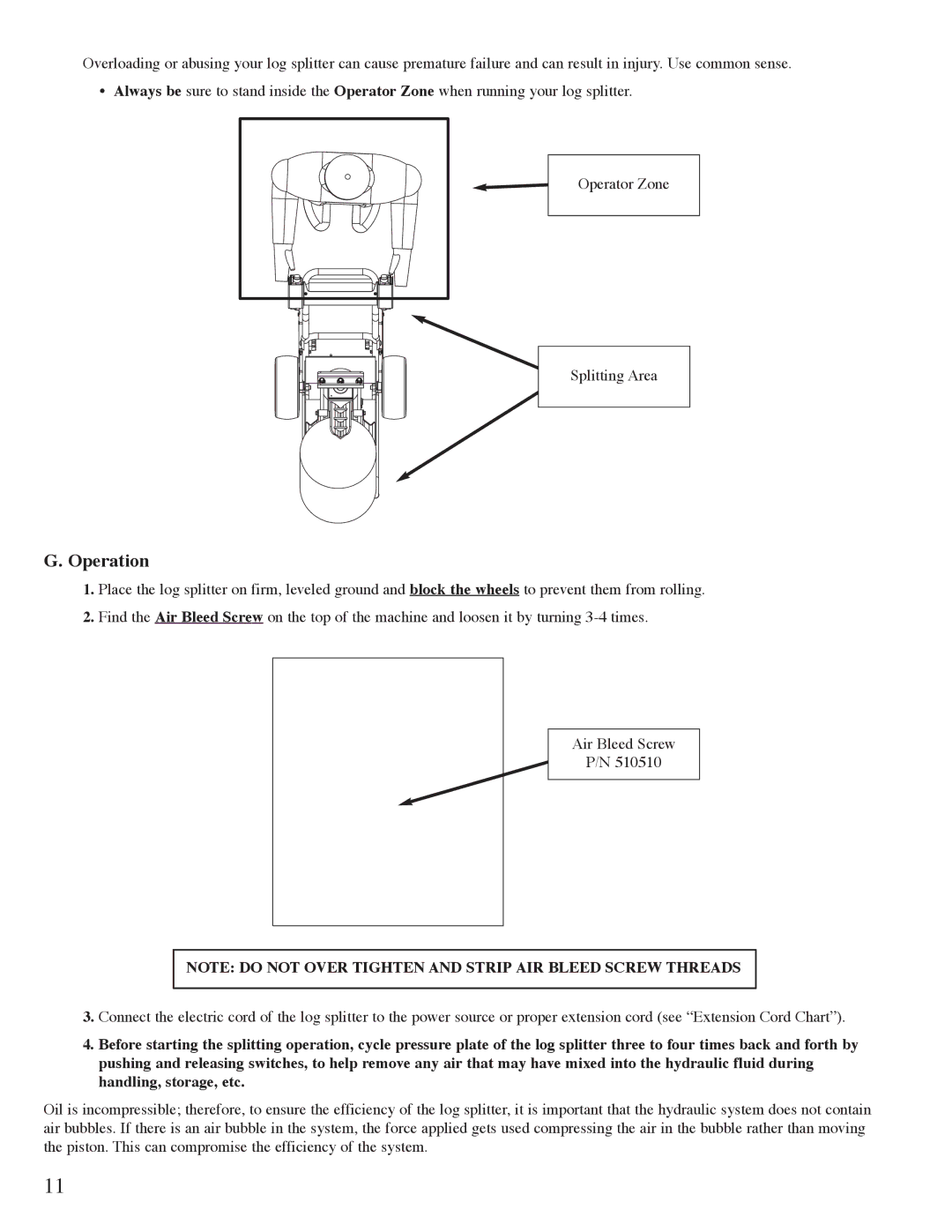 Little Wonder 5000 owner manual Operation 