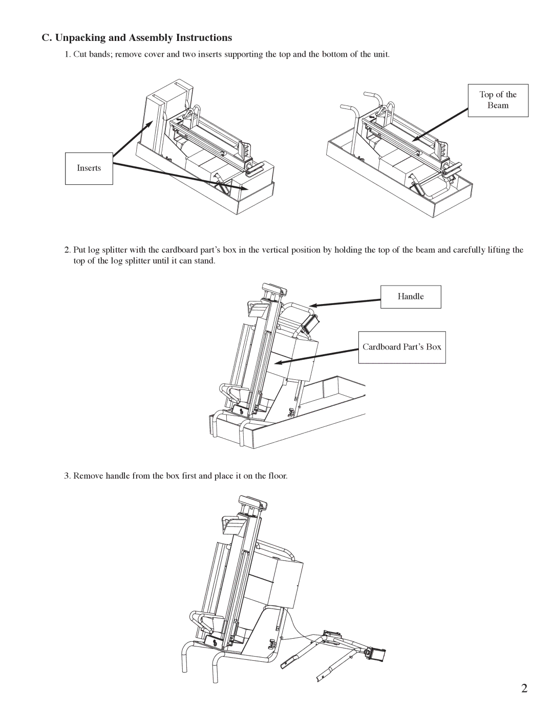 Little Wonder 5000 owner manual Unpacking and Assembly Instructions 