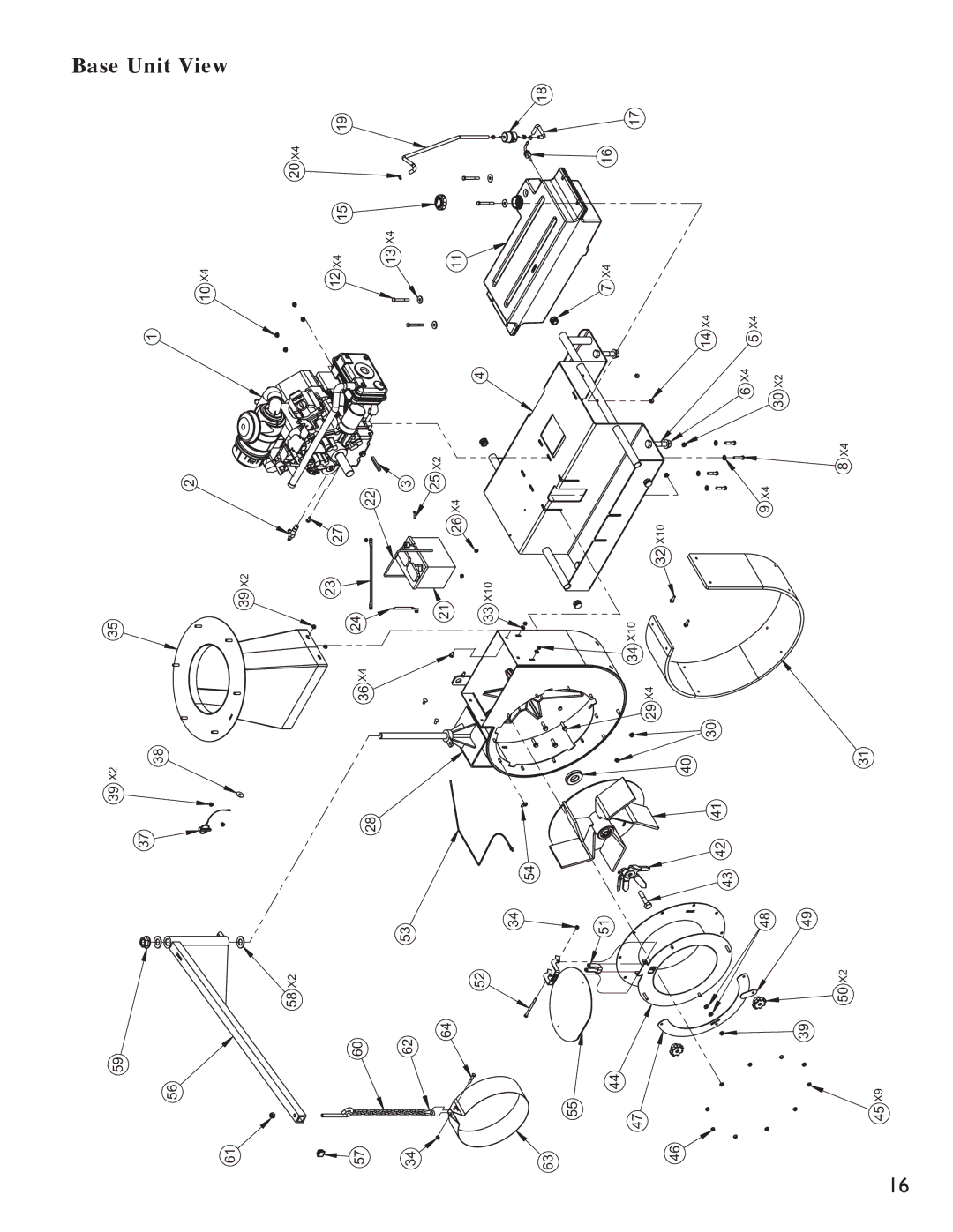 Little Wonder 8221, 8271 manual Base Unit View 