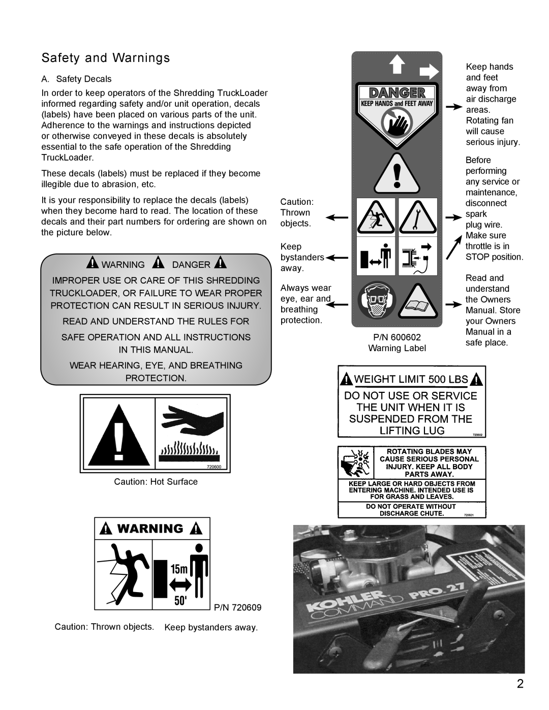 Little Wonder 8221, 8271 manual Safety and Warnings 