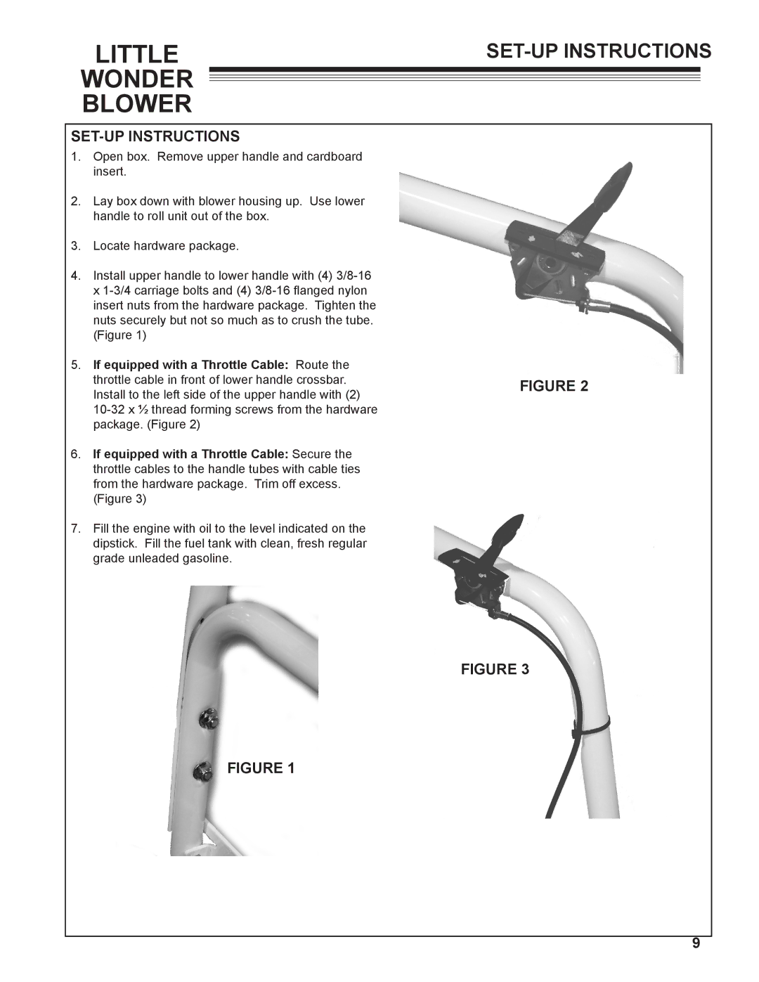 Little Wonder 2/1/1960, 91270-03-01 owner manual SET-UP Instructions 