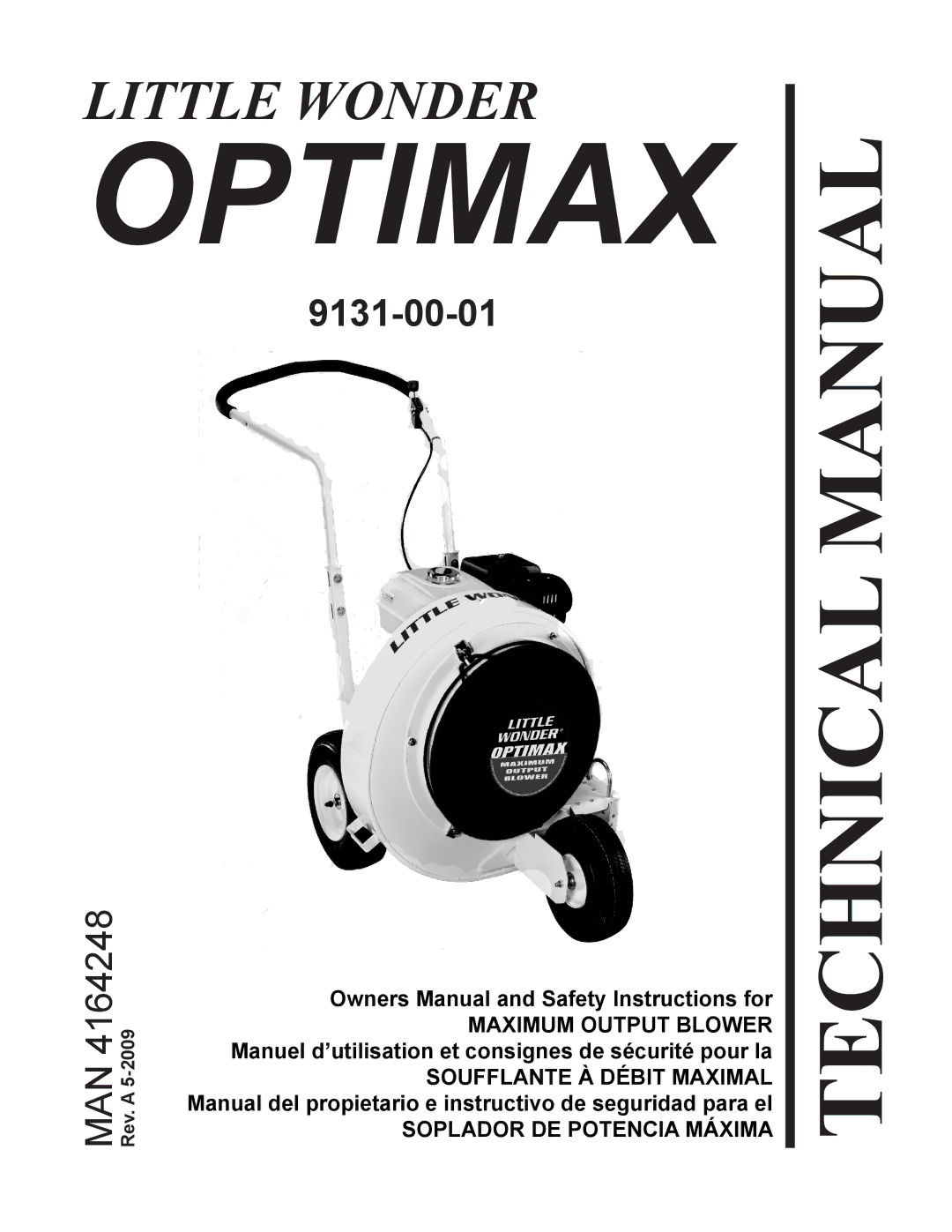 Little Wonder 9131-00-01 technical manual Optimax 