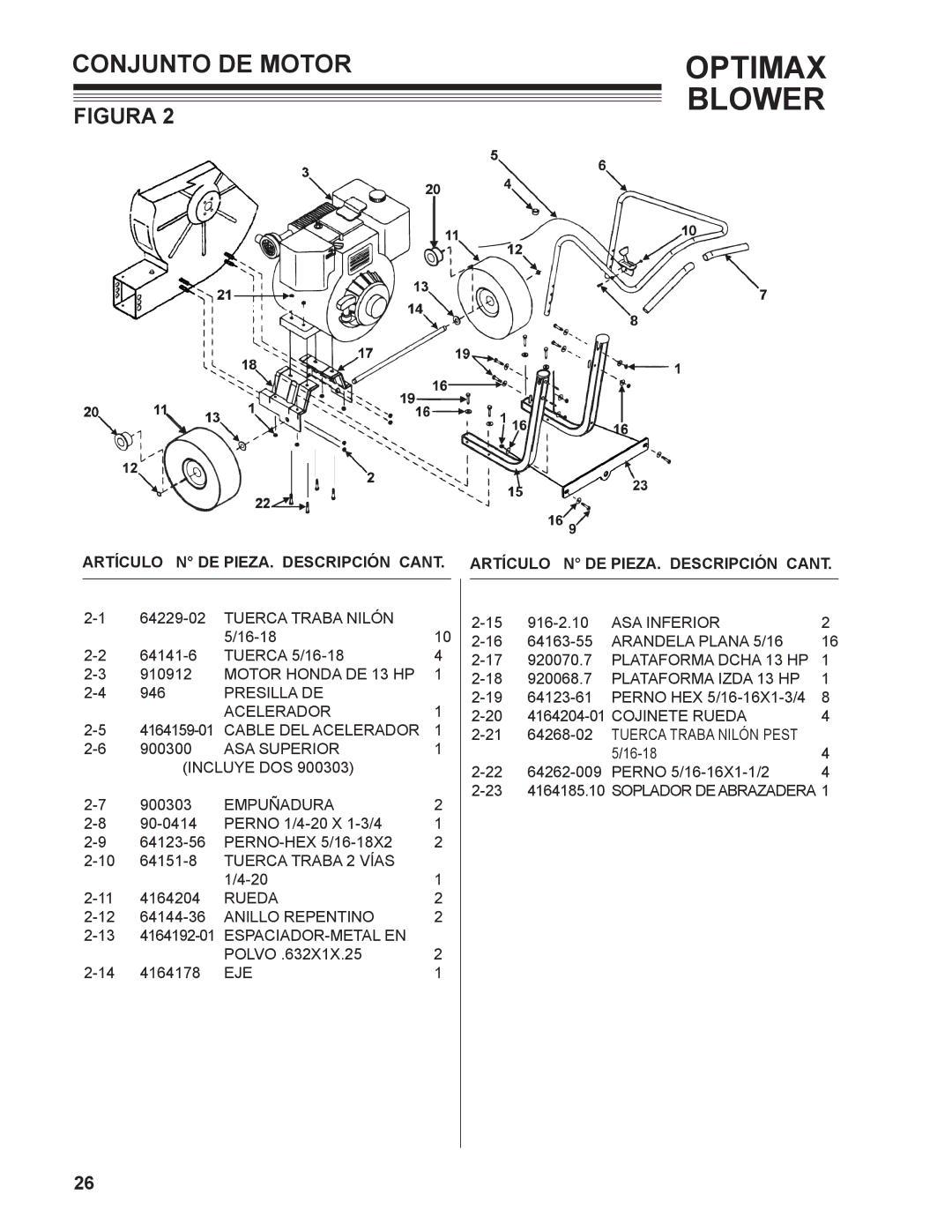 Little Wonder 9131-00-01 technical manual Conjunto DE Motor, Cojinete Rueda 