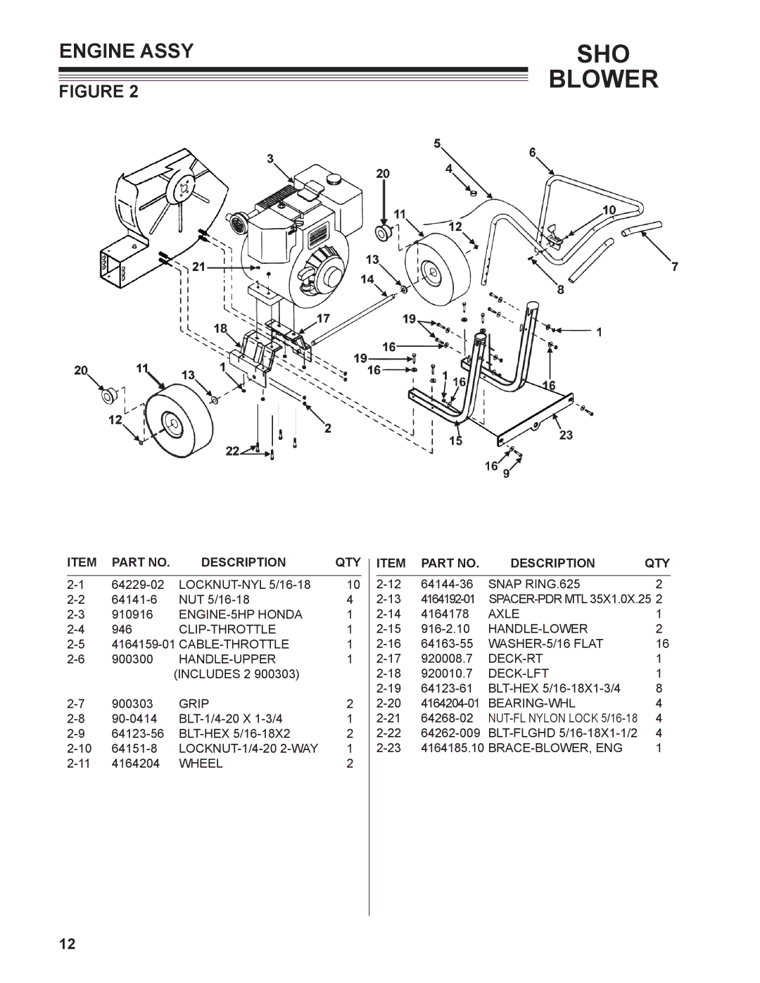 Little Wonder 9502-00-01 technical manual Engine Assy, Grip 