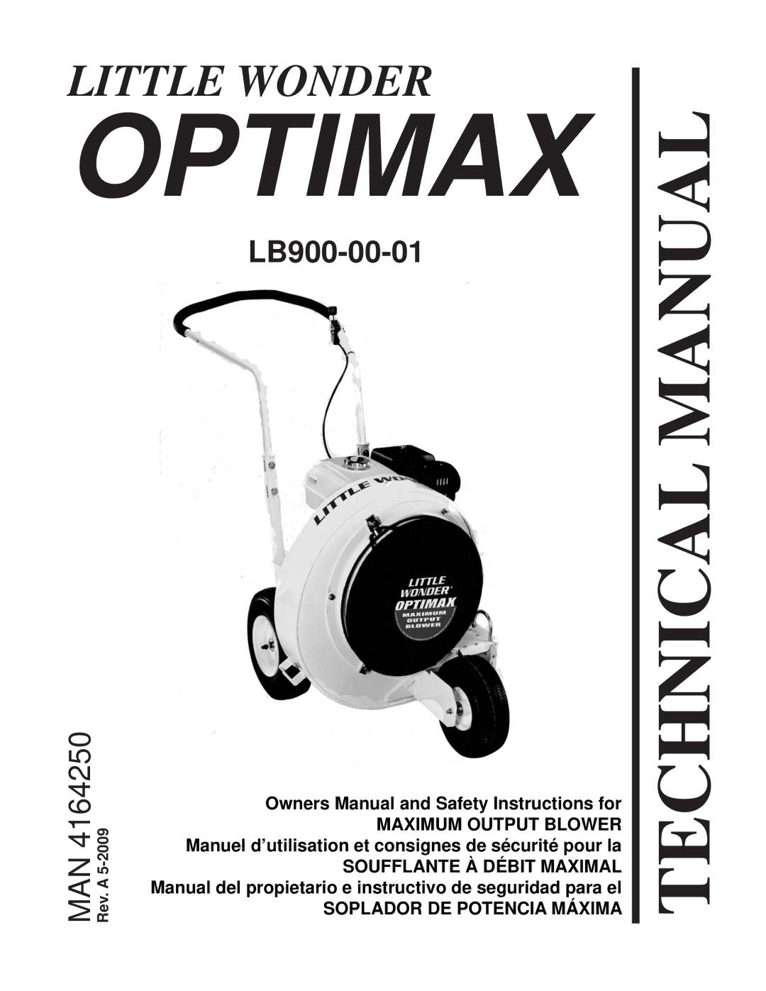 Little Wonder LB900-00-01 technical manual Optimax 