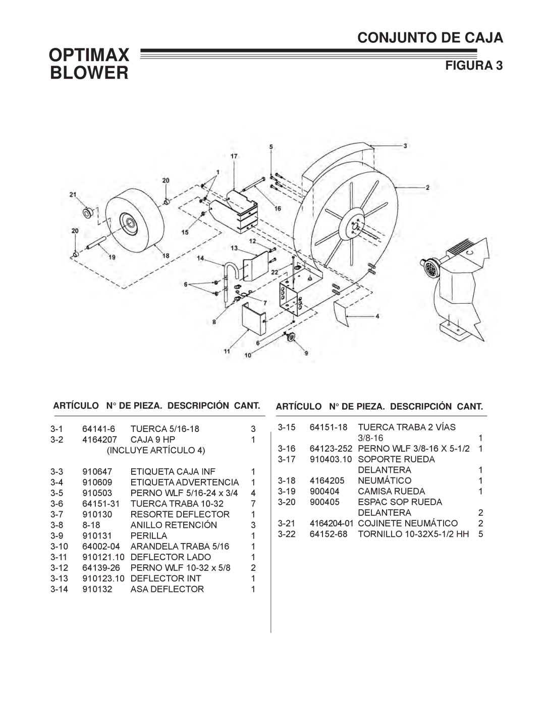 Little Wonder LB900-00-01 technical manual Conjunto DE Caja 