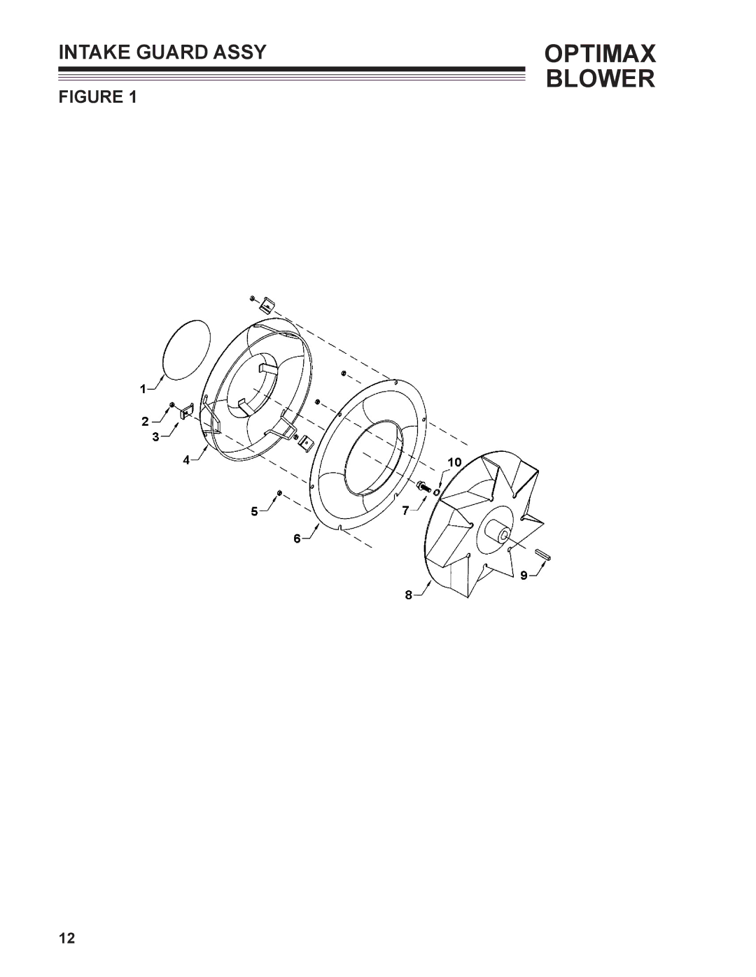 Little Wonder MAN 4163480 technical manual Intake Guard Assy 