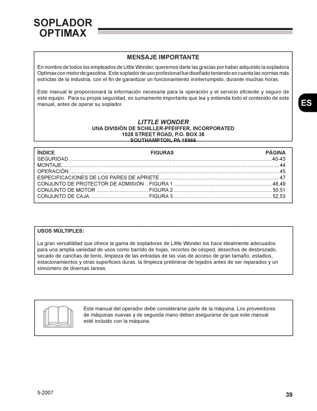 Little Wonder MAN 4163480 technical manual Figuras Página, Usos Múltiples 