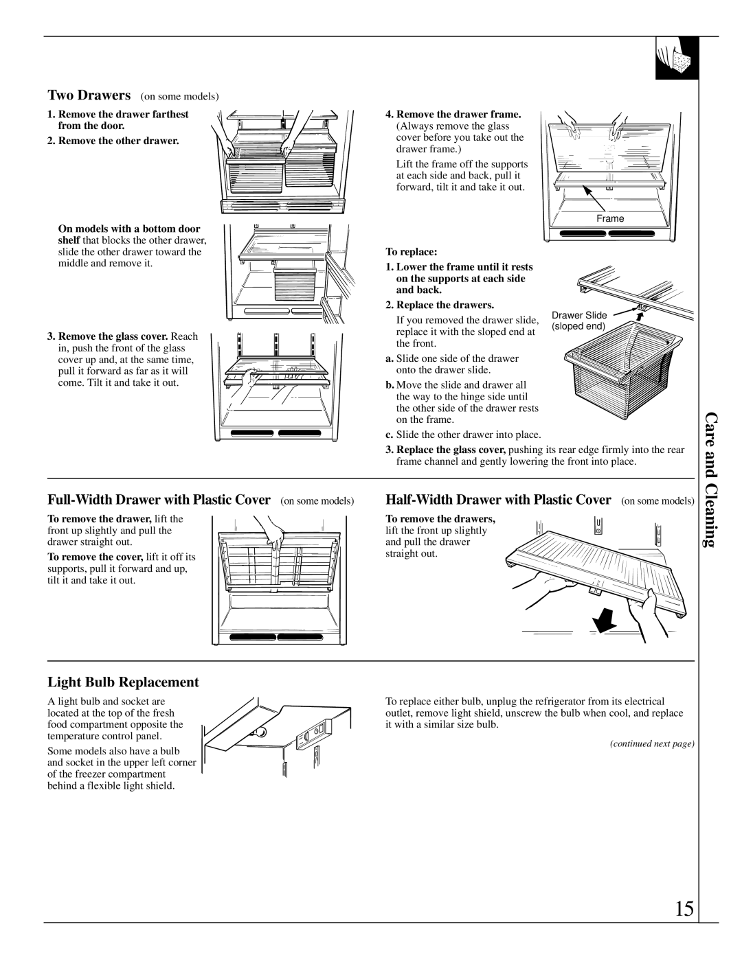 LivinBox Storage Products Co 25, 18 Cleaning, Full-Width Drawer with Plastic Cover on some models, Light Bulb Replacement 