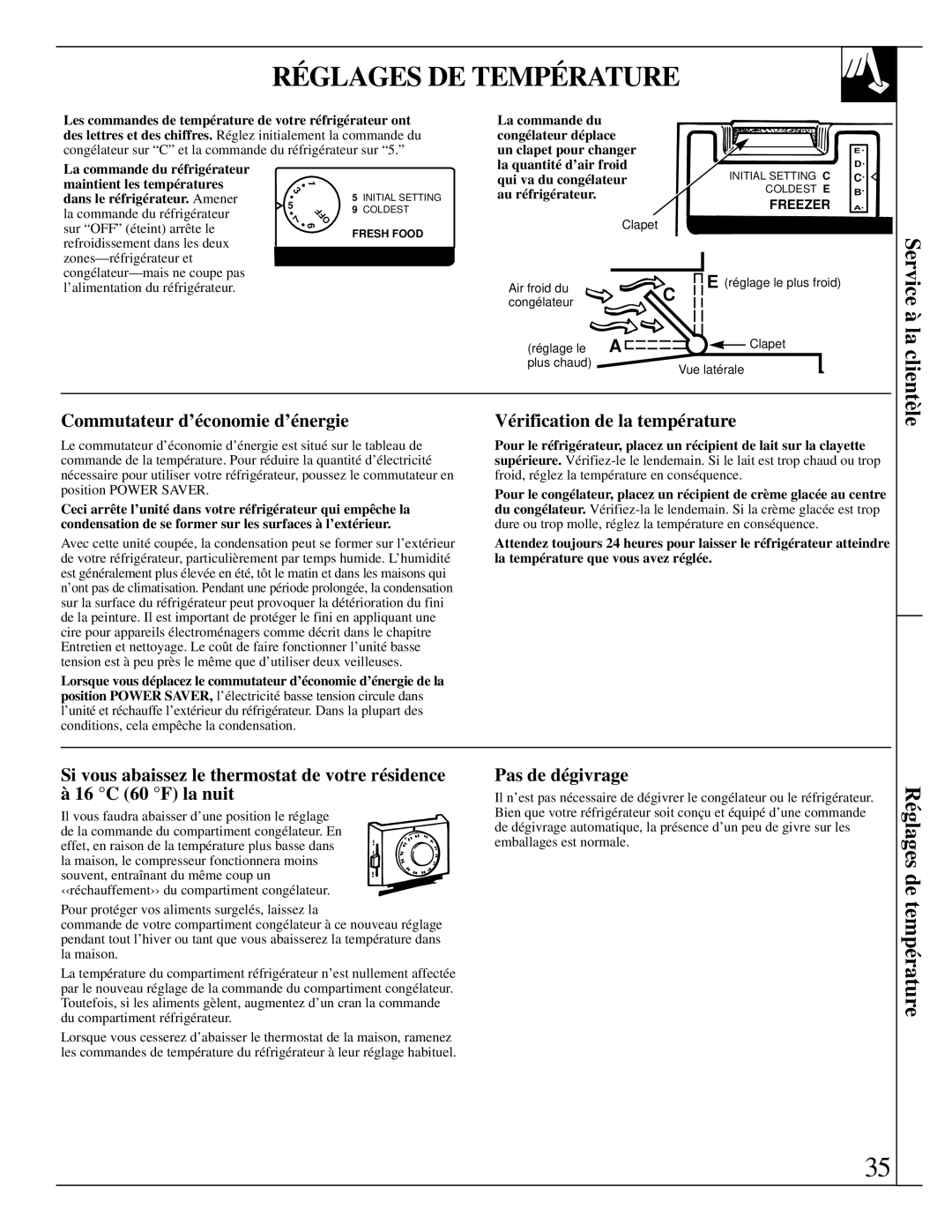 LivinBox Storage Products Co 22, 18, 21, 19 Réglages DE Température, Réglages de température, Vérification de la température 