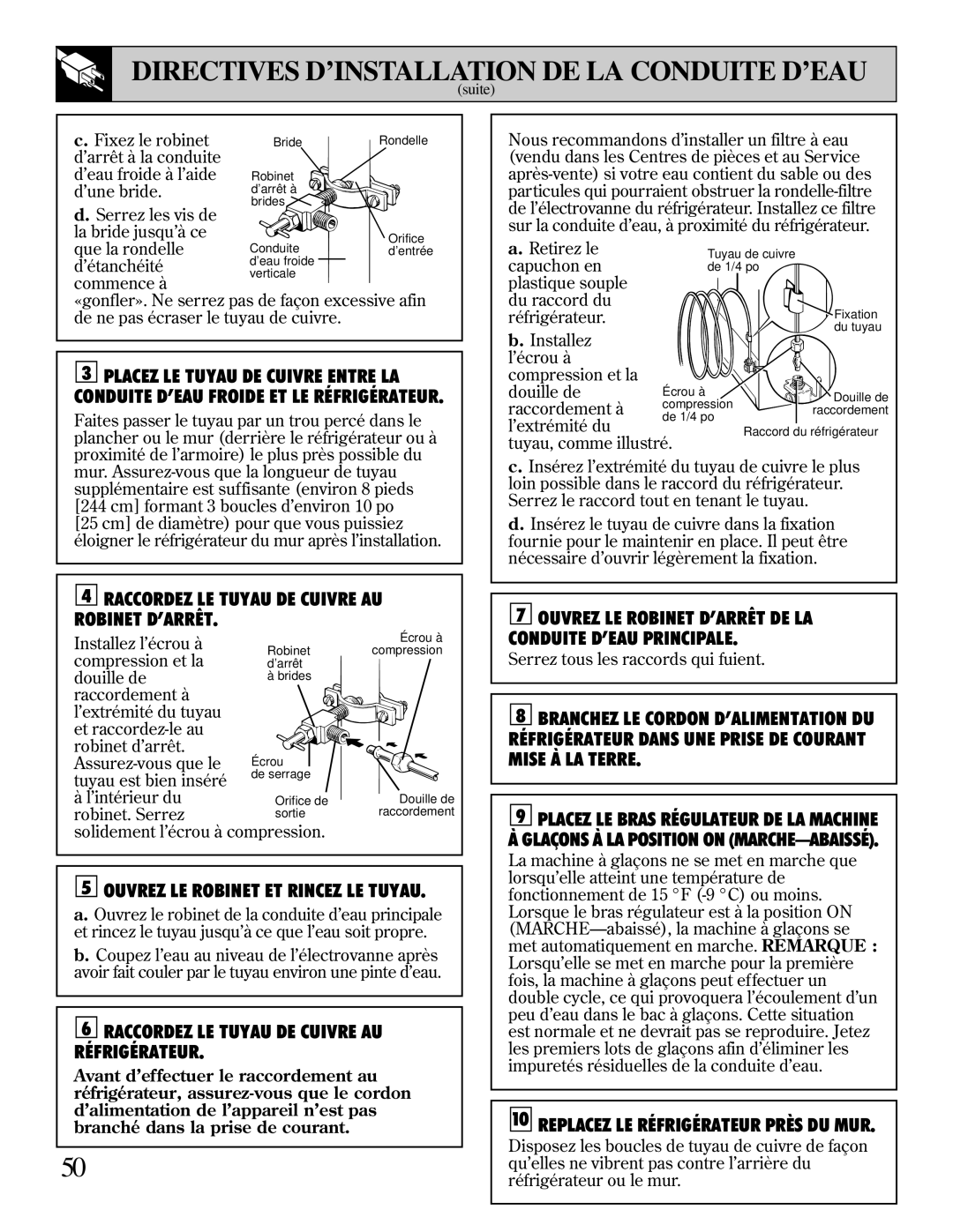 LivinBox Storage Products Co 19, 18, 21, 25, 24, 22 warranty Raccordez LE Tuyau DE Cuivre AU Robinet D’ARRÊT 