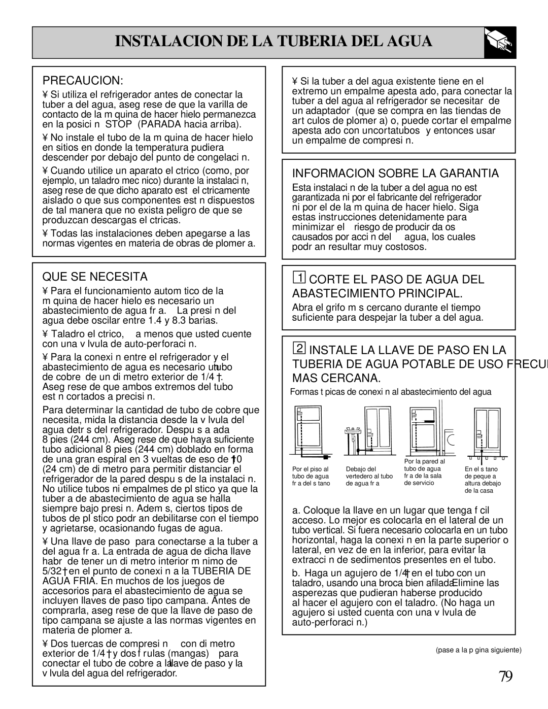 LivinBox Storage Products Co 21, 18, 19, 25, 24, 22 warranty Instalacion DE LA Tuberia DEL Agua, Precaucion, QUE SE Necesita 