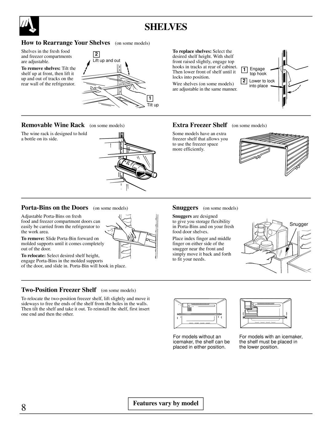 LivinBox Storage Products Co 19 How to Rearrange Your Shelves on some models, Porta-Bins on the Doors on some models 