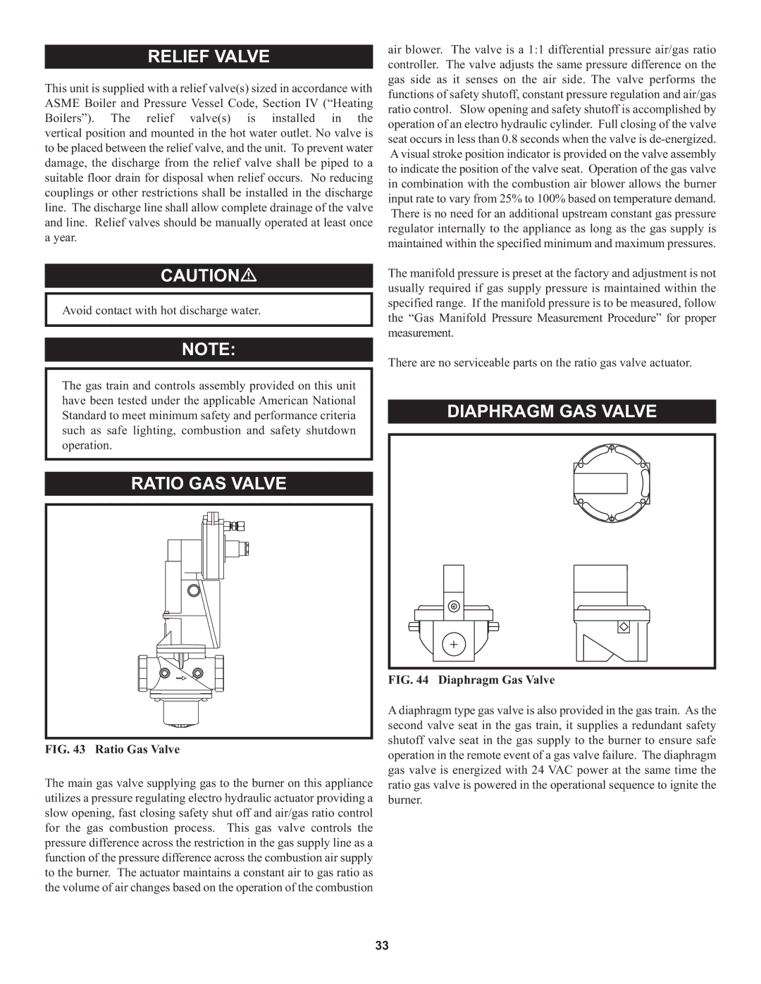 Lochinvar 1, 000 through 2 warranty Relief Valve, Diaphragm GAS Valve Ratio GAS Valve 