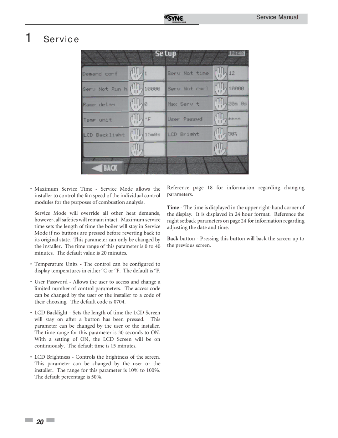 Lochinvar 1.3 service manual Service 