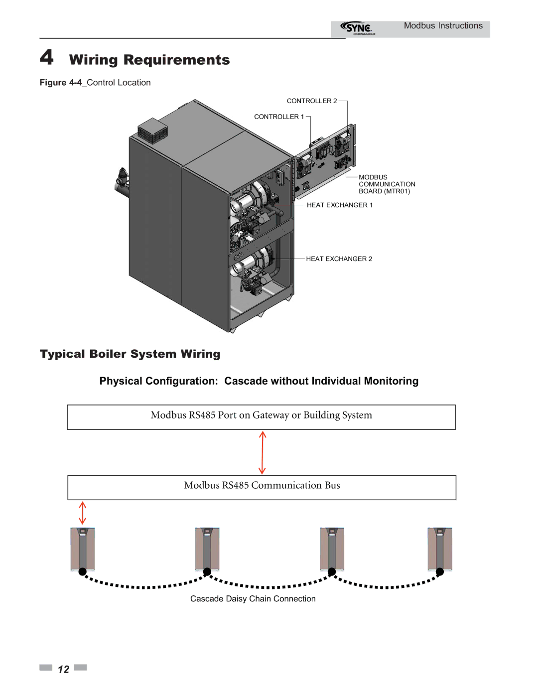 Lochinvar 1.0- 1.3- 1.5 operation manual Typical Boiler System Wiring, 4Control Location 