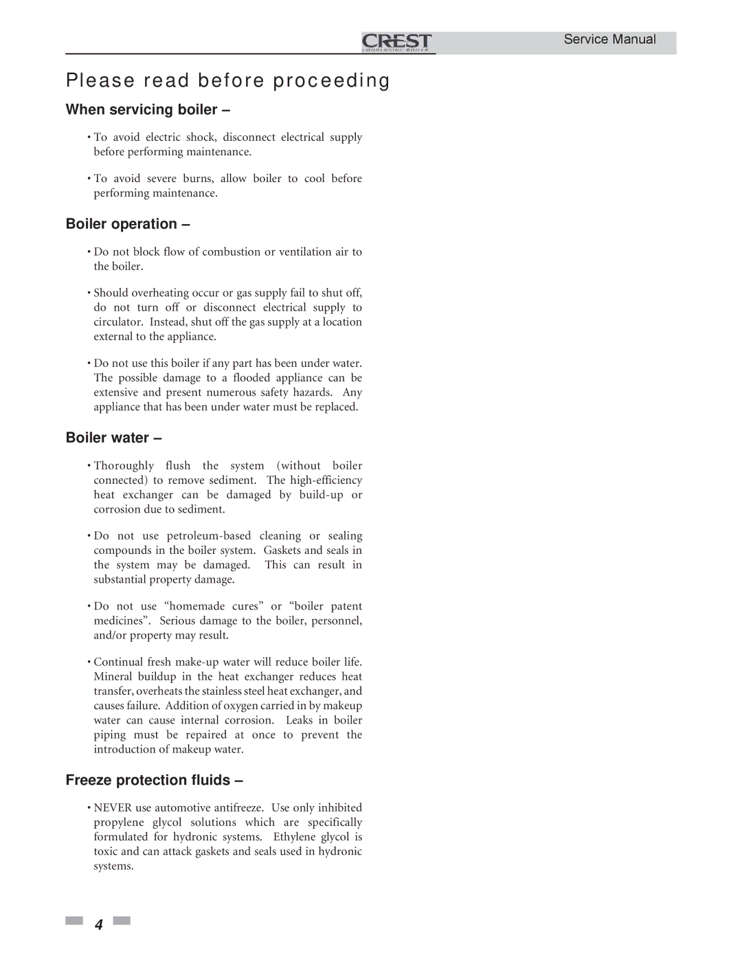 Lochinvar 1.5, 3.5, 2.5 service manual When servicing boiler 