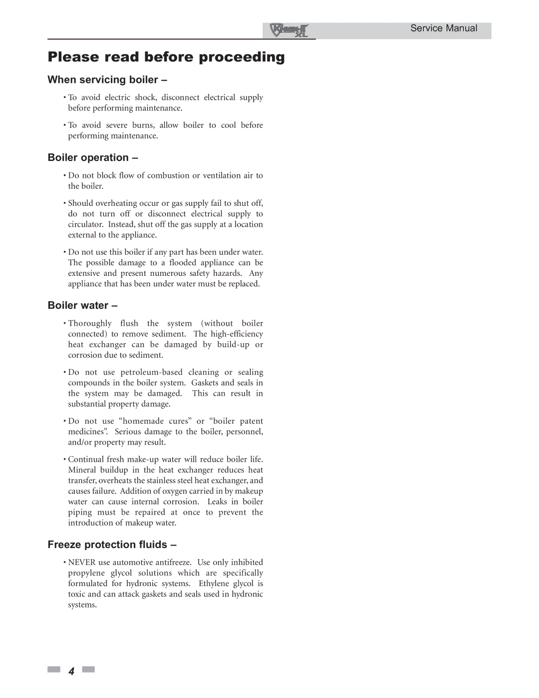 Lochinvar 399 - 800 service manual When servicing boiler 