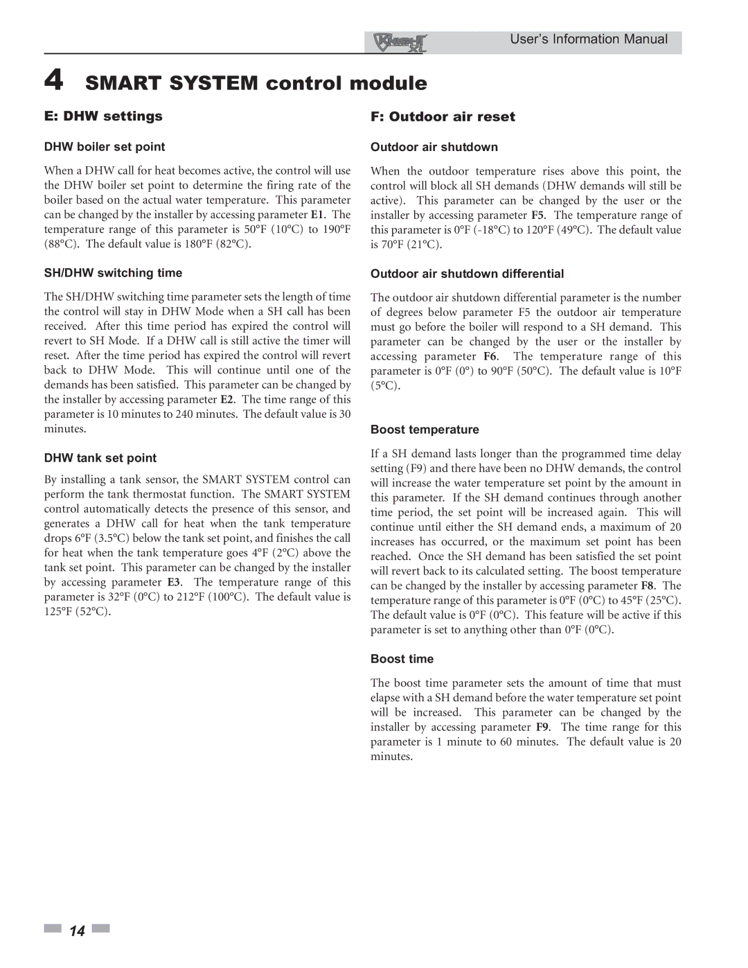 Lochinvar 399 - 800 manual DHW settings 