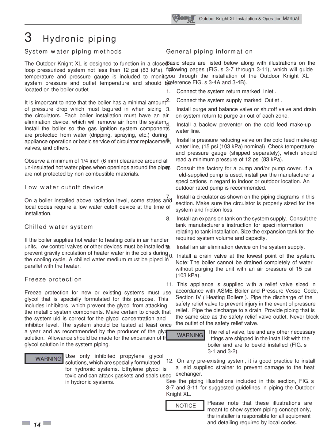 Lochinvar 400-801 operation manual Hydronic piping 