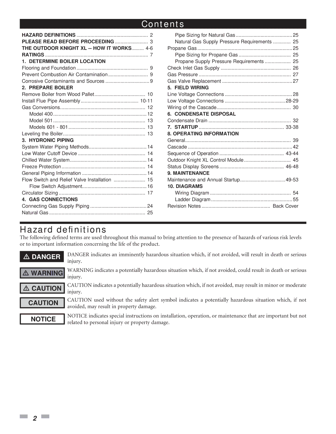 Lochinvar 400-801 operation manual Contents 