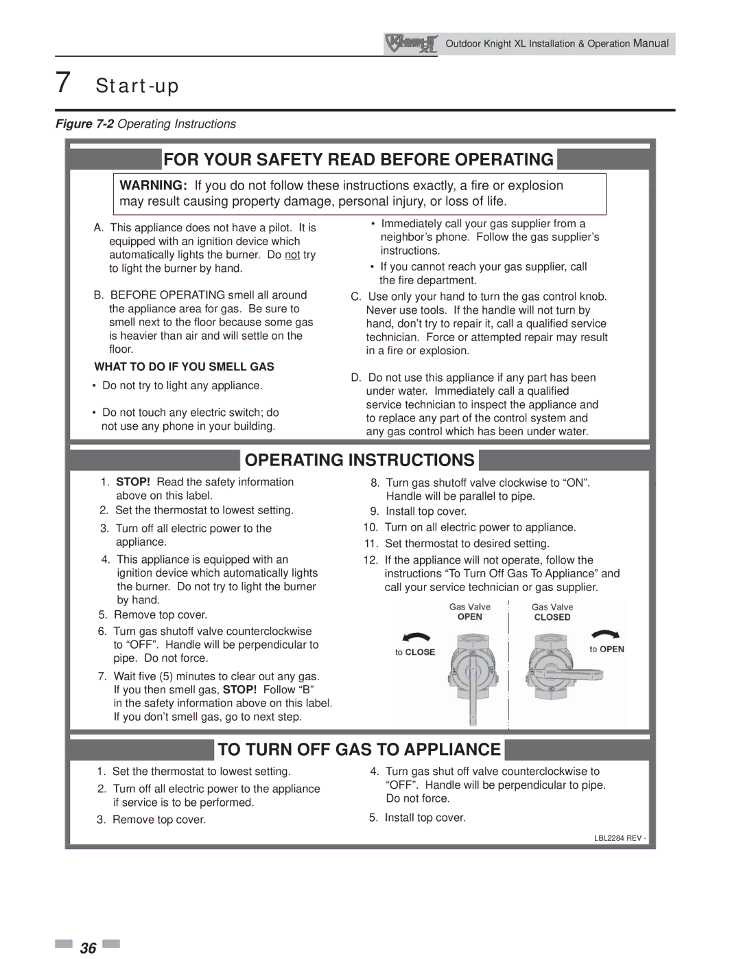 Lochinvar 400-801 operation manual For Your Safety Read Before Operating 