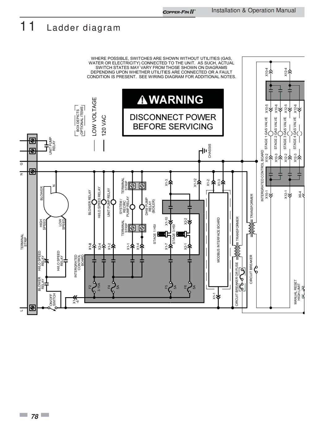 Lochinvar 402 - 2072 operation manual Ladder, Diagram 